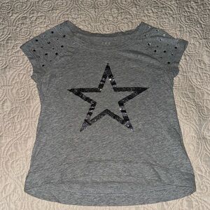 Silver star and rhinestone top